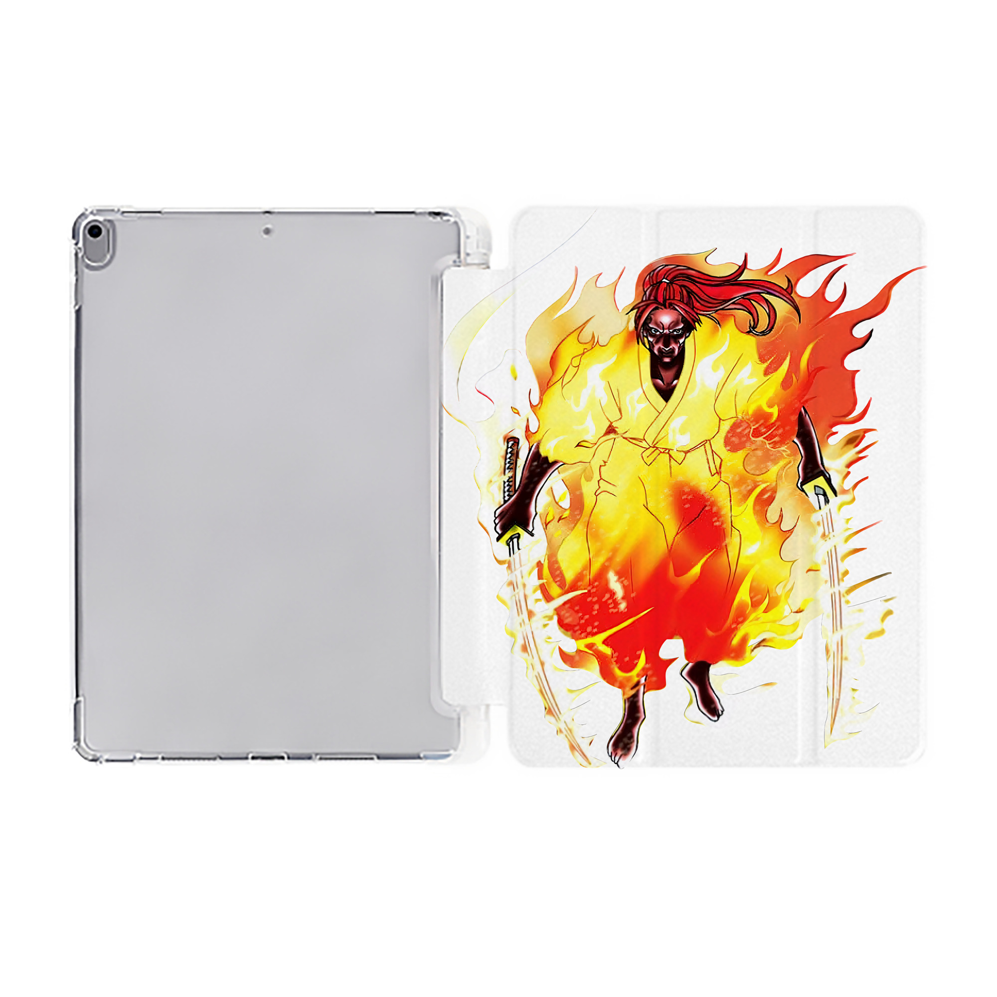 （画像用） 遊☆戯☆王 Yu-Gi-Oh! IPad ケース ペン収納付き 三つ折りスタンド PUレザー×シリコン 対応機種9.5/10.5/10.9インチ